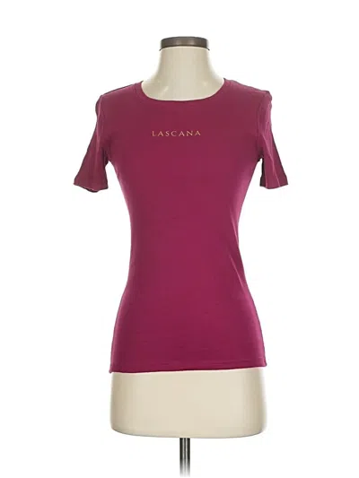 Pre-owned Lascana Short Sleeve T-shirt In Burgundy