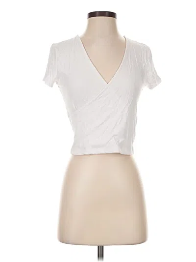 Pre-owned Lascana Short Sleeve Top White Sweetheart Neckline Tops