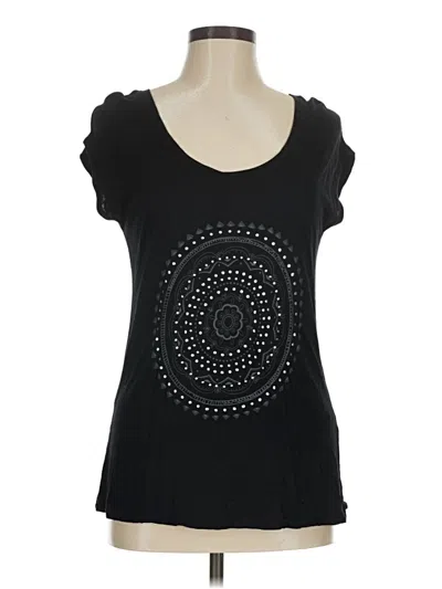 Pre-owned Lascana Short Sleeve T-shirt In Black