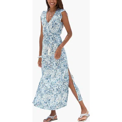 Lascana Side Slit Maxi Dress In Blue