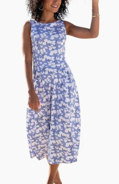 Lascana Sleeveless A-line Dress In Blue