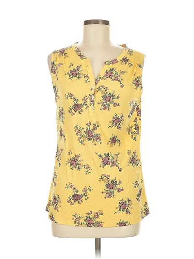 Pre-owned Lascana Sleeveless Blouse In Yellow