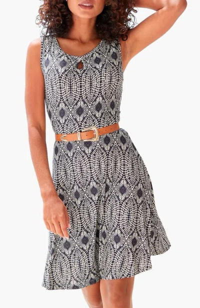 Lascana Sleeveless Keyhole Dress In Gray