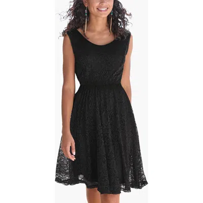 Lascana Sleeveless Lace Dress In Black