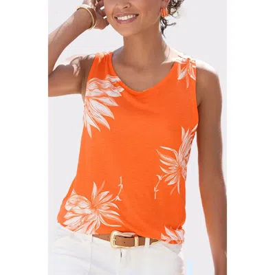 Lascana Sleeveless Tank Top In Orange