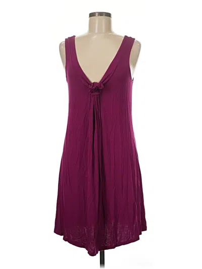 Pre-owned Lascana Sleeveless Top Burgundy Plunge Neckline Tops