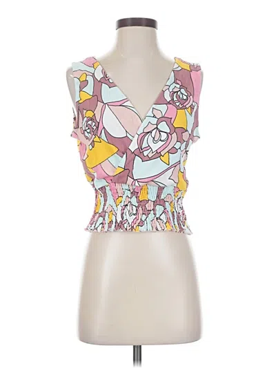 Pre-owned Lascana Sleeveless Top Pink Sweetheart Neckline Tops