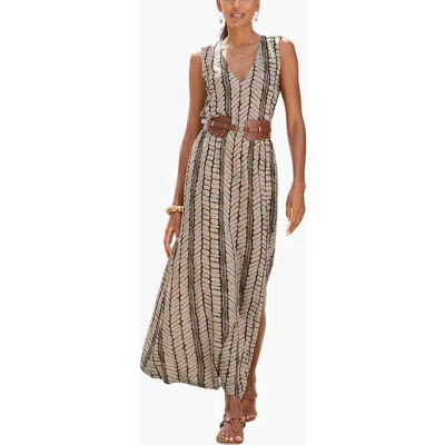 Lascana Sleeveless V-neck Maxi Dress In Multi