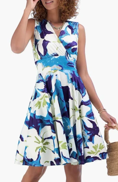 Lascana Sleeveless Wrap Look Dress In Multi