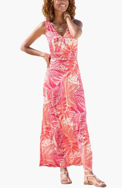 Lascana Smocked Waist Maxi Dress In Pink