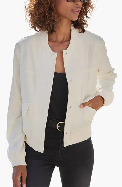 Lascana Snap Front Bomber Jacket In Neutral