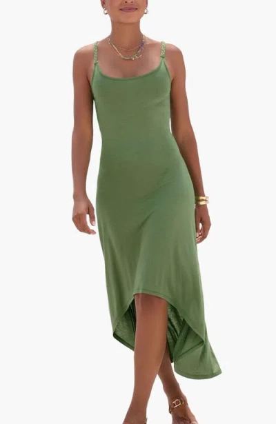 Lascana Strap Detail High Low Dress In Green