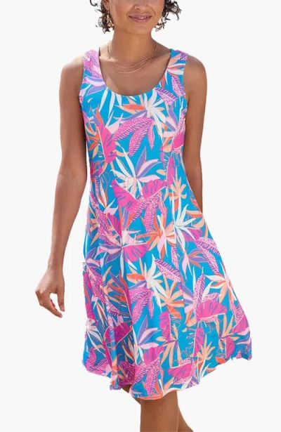 Lascana Strappy Back Print Dress In Multi