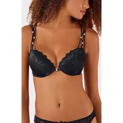 Lascana Strappy Push Up Bra In Black