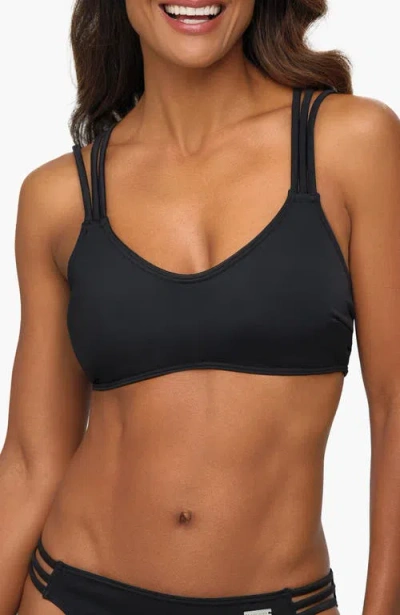 Lascana Strappy Scoop Bikini Top Size 30c/d In Black