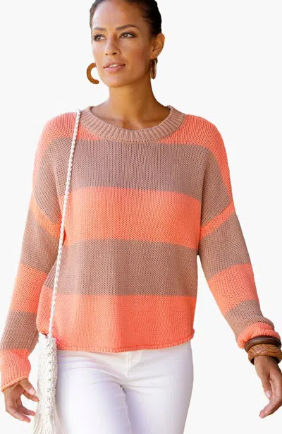 Lascana Striped Long Sleeve Sweater In Multi