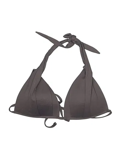 Pre-owned Lascana Swimsuit Top Gray Solid Pattern Swimwear