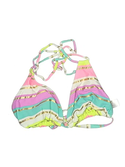 Pre-owned Lascana Swimsuit Top Pink Print Pattern Swimwear