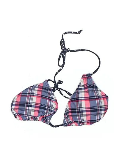 Pre-owned Lascana Swimsuit Top Red Plaid Pattern Swimwear