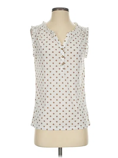 Pre-owned Lascana Tank Top Ivory Collared Neckline Tops