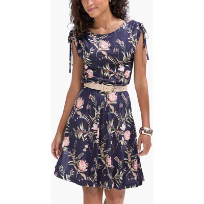 Lascana Tie Detail Dress In Blue