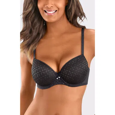 Lascana Underwire Lace Detail T-shirt Bra In Black