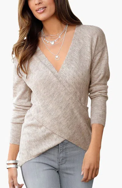 Lascana V-neck Crossover Sweater In Multi