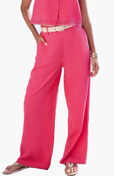 Lascana Wide Leg Trousers In Pink