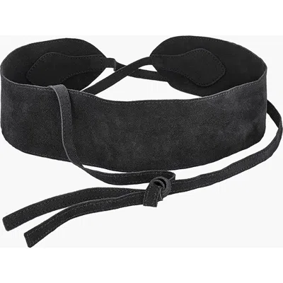 Lascana Wide Suede Belt In Black