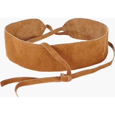 Lascana Wide Suede Belt In Brown