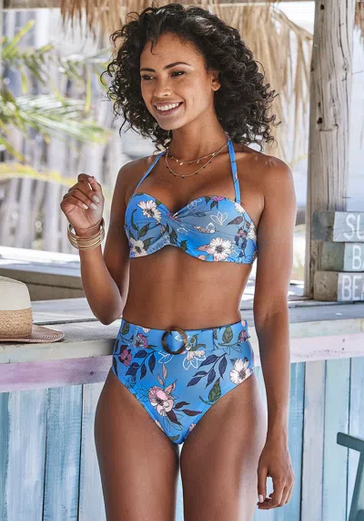 Lascana Women's Belted High Waisted Bikini Swim Bottom