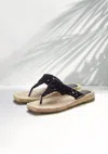 Lascana Women's Braided Raffia Tanals In Black