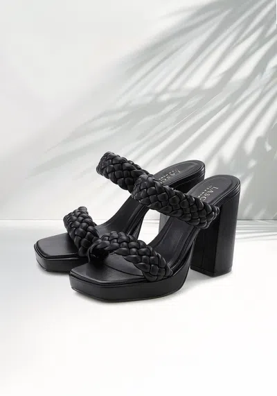 Lascana Women's Braided Sandal Heels In Black