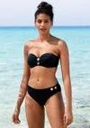 Lascana Women's Button Detail Bandeau Bikini Top