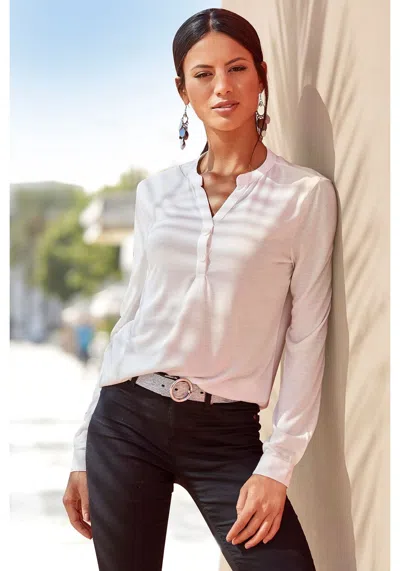 Lascana Women's Button Detail Long Sleeve Top