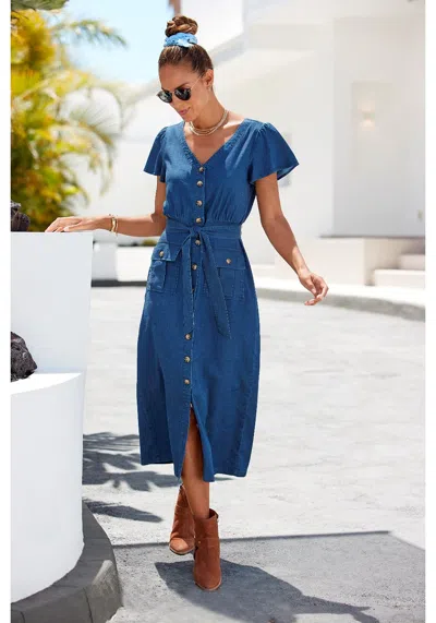 Lascana Women's Button Front Dress