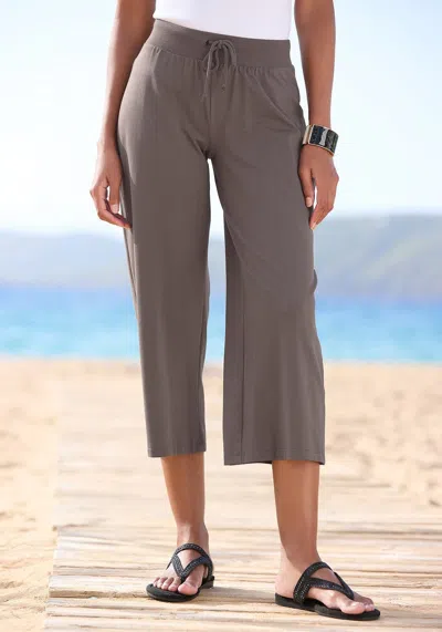 Lascana Women's Casual Cropped Pants In Brown