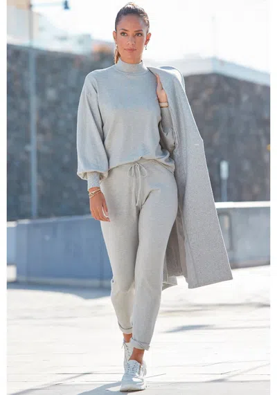 Lascana Women's Casual Drawstring Pants In Gray