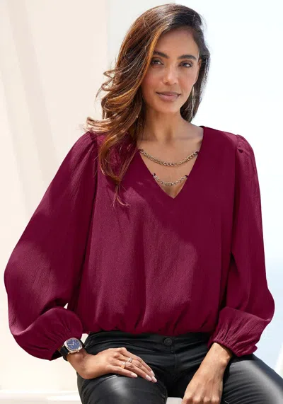 Lascana Women's Chain Detail Blouse In Pink