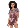 Lascana Women's Chevron Print Romper In Multi