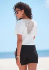 Lascana Women's Crochet Neckline Top