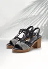 Lascana Women's Cutout Block Heel Sandals In Multi
