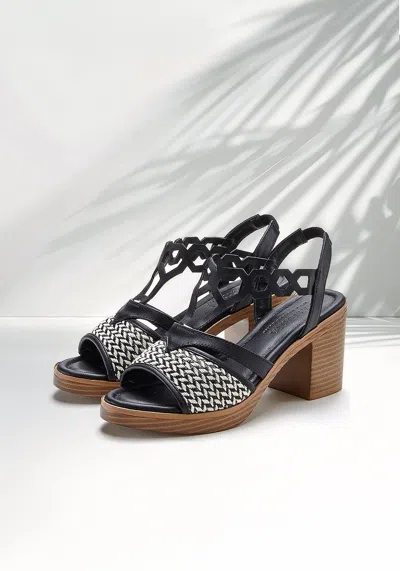 Lascana Women's Cutout Block Heel Sandals In Multi