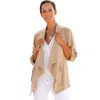 Lascana Women's Drawstring Waistband Jacket In Beige
