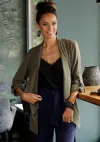 Lascana Women's Drawstring Waistband Jacket In Multi