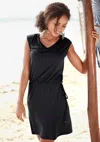 Lascana Women's Elastic Waist Dress In Black