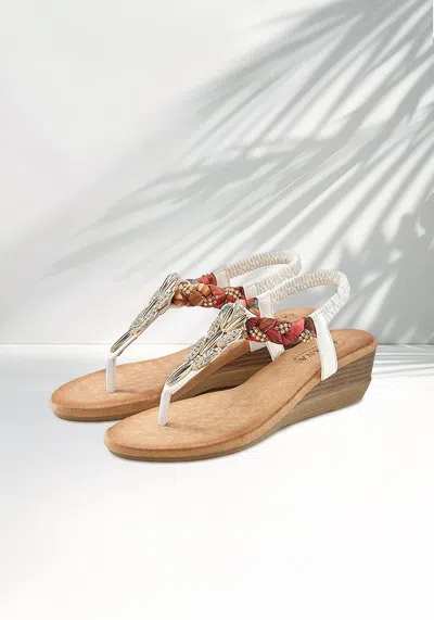 Lascana Women's Embellished Braided Wedge Sandals