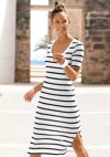 Lascana Women's Fitted Short Sleeve Dress