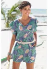 Lascana Women's Floral Cut Out Romper