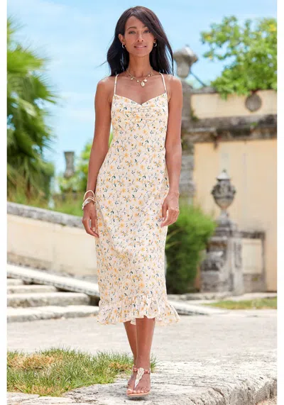Lascana Women's Floral Print Slip Dress In Multi